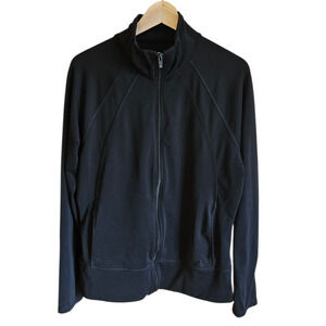 Adidas Women’s Black Full Zip Training Jacket Raglan Sleeve Large